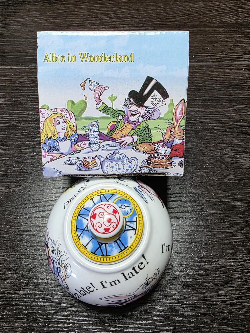 Alice In Wonderland By Paul Cardew - Covered Sugar Bowl - New In Box